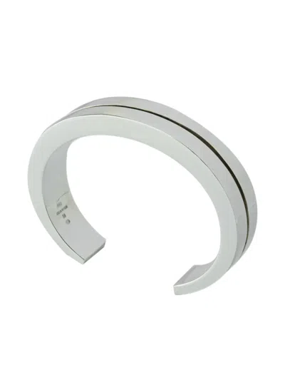 Parts Of Four Sterling Silver Crescent Crevice Bracelet In Metallic