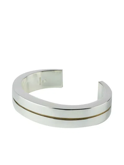 Parts Of Four Sterling Silver Crescent Crevice Bracelet In Metallic