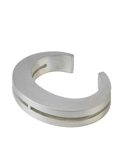 Parts Of Four Sterling Silver Crescent Crevice Bracelet In Metallic