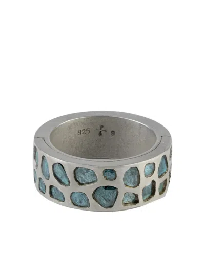 Parts Of Four Sterling-silver Sistema Diamond Ring In Metallic