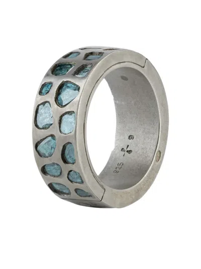 Parts Of Four Sterling-silver Sistema Diamond Ring In Metallic