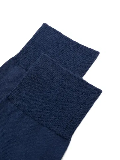 Falke Knitted Socks In Blue