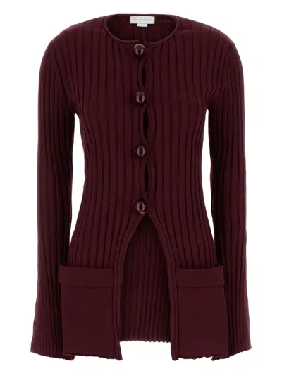 Stella Mccartney Ribbed Long Sleeved Cardigan