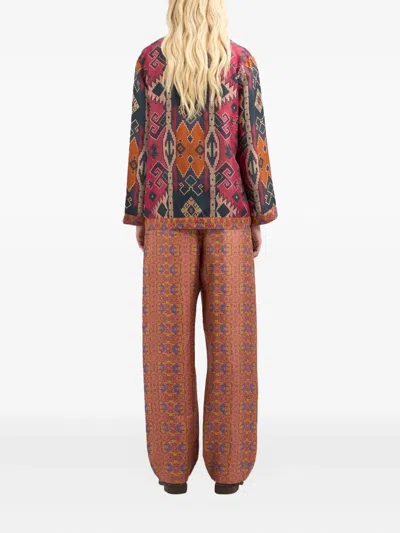 Pierre-louis Mascia Geometric-pattern Jacket In Blue