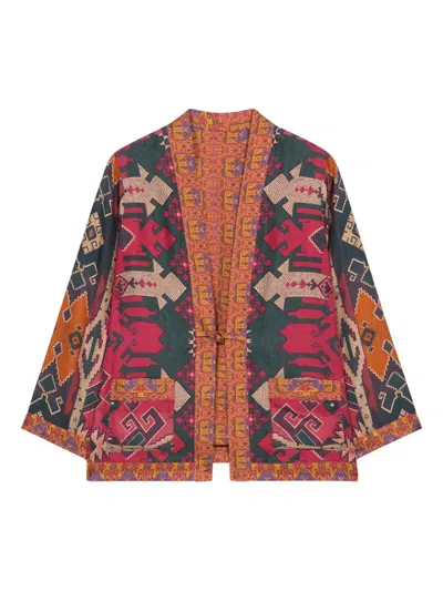 Pierre-louis Mascia Geometric-pattern Jacket In Blue