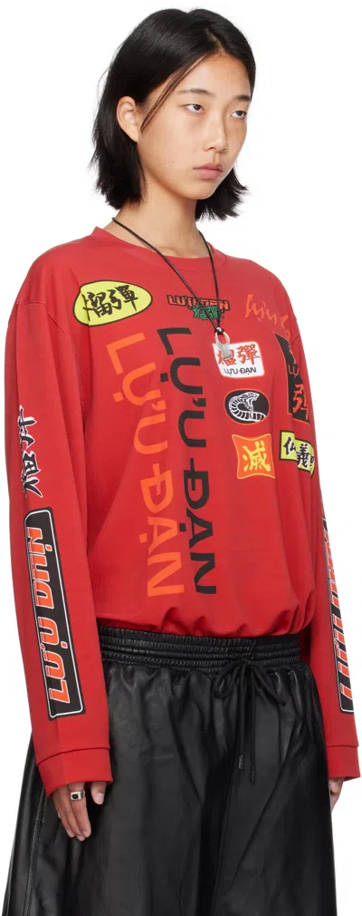 Lu'u Dan Red Oversized Long Sleeve Jersey In Red