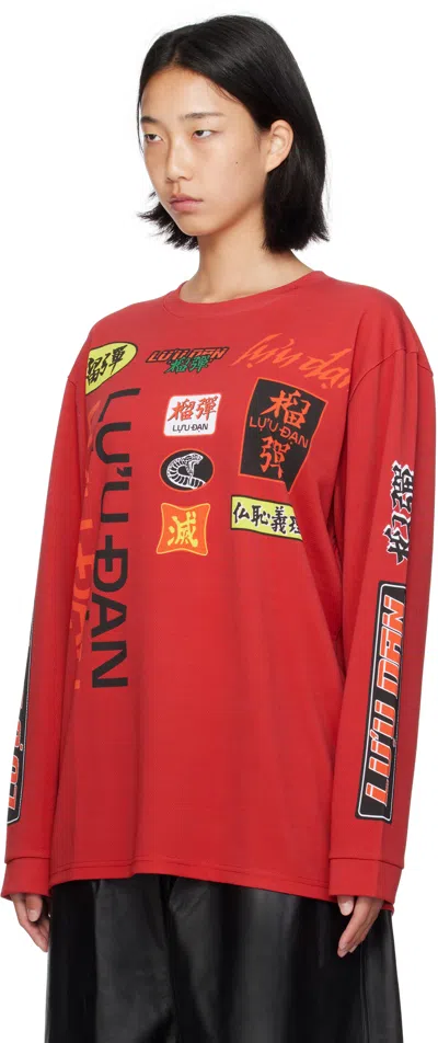 Lu'u Dan Red Oversized Long Sleeve Jersey In Red