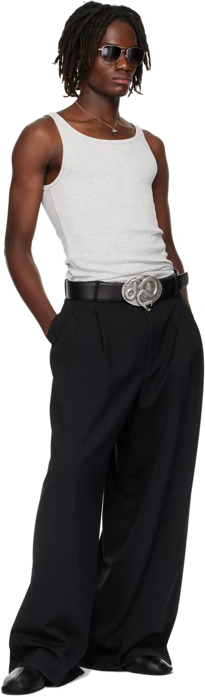 Lu'u Dan Black Twisted Snake Cowboy Belt