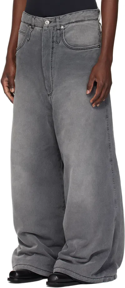 Lu'u Dan Gray Kriss Kross Jeans In Black