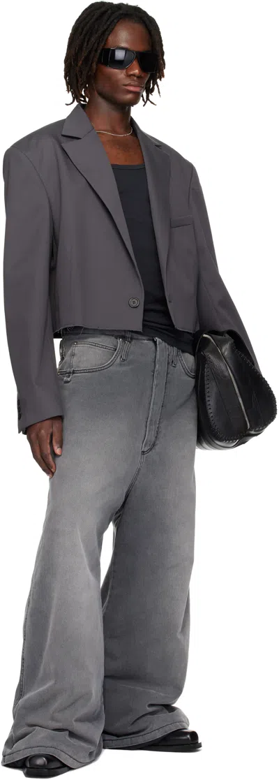 Lu'u Dan Gray Kriss Kross Jeans In Black
