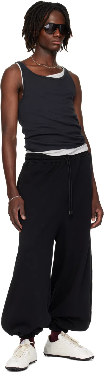 Lu'u Dan Black Baggy Bontan Sweatpants In Black