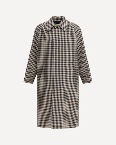 Valentino Coat With Vichy Pattern In Cotton And Wool