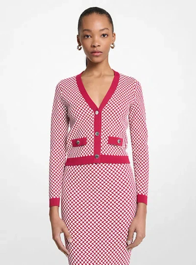 Michael Kors Tile Jacquard Cardigan