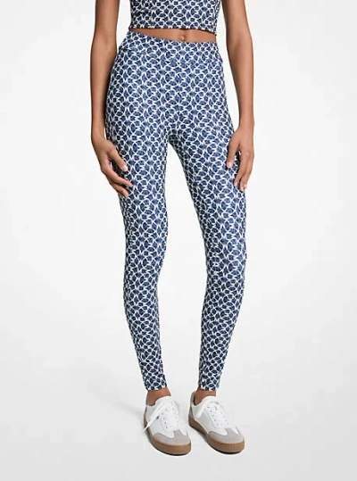 Michael Kors Logo Print Stretch Knit Leggings