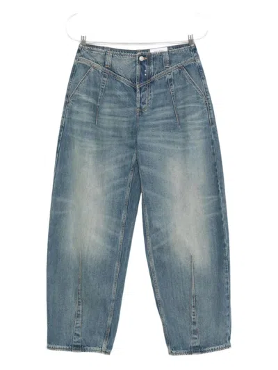 Alexander Mcqueen Wide-leg Denim Trousers Featuring Faded Effect In Blue