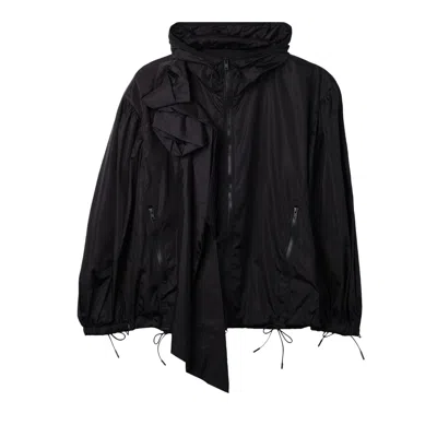 Pre-owned Simone Rocha Pressed Rose Tech Jacket 'black' | Men's Size Xl