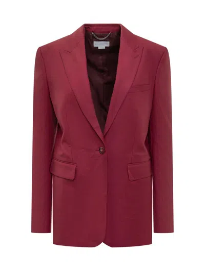 Stella Mccartney Single-breasted Blazer In Burgundy