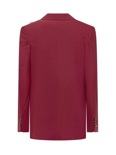 Stella Mccartney Single-breasted Blazer In Burgundy