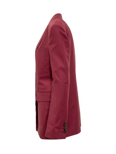 Stella Mccartney Single-breasted Blazer In Burgundy