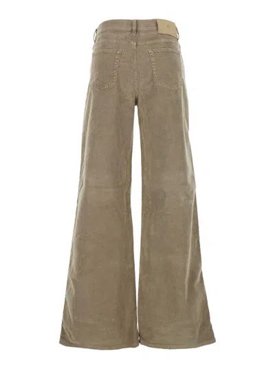 Pt Torino Cindy Soft Stretch Corduroy In Brown