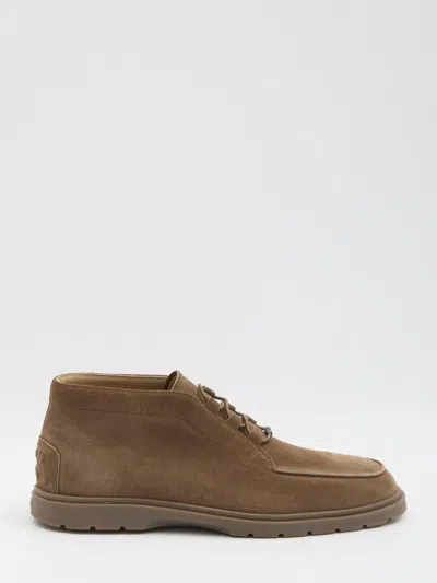 Tod's Suede Leather Ankle Boots