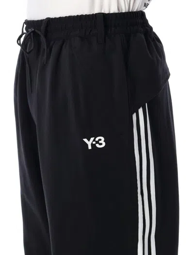 Y-3 Adidas 3-stripes Cuffed Track Pants In Black