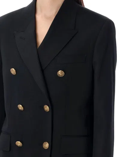 Golden Goose Black Double-breasted Jacket In Wool Women