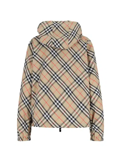 Burberry Women Archivio Check Waterproof Jacket