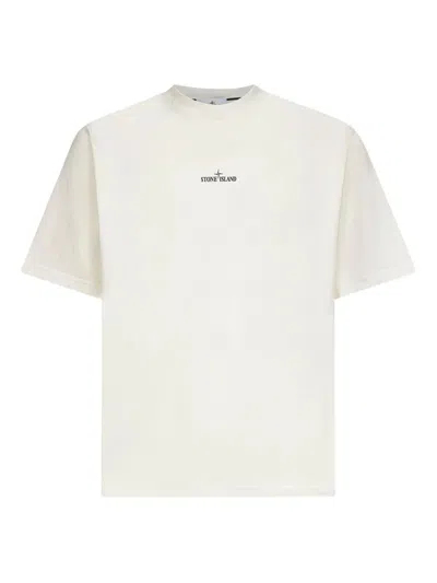 Stone Island Cotton Crew Neck T-shirt With Graphic Print