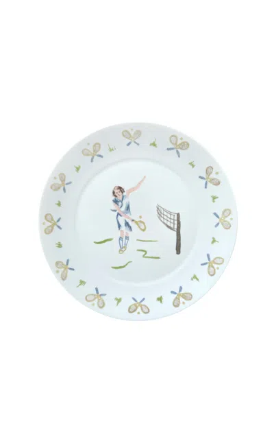 Duggan Society Tennis Lady Dinner Plate (set Of 4)