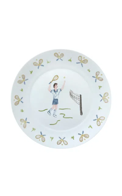 Duggan Society Tennis Gentleman Dinner Plate (set Of 4)