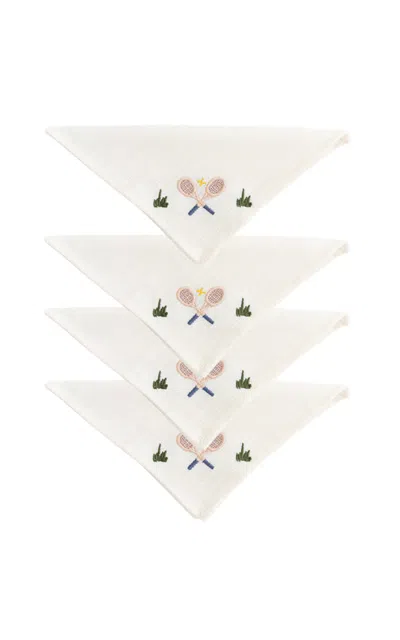 Duggan Society Tennis Cocktail Napkins (set Of 4)