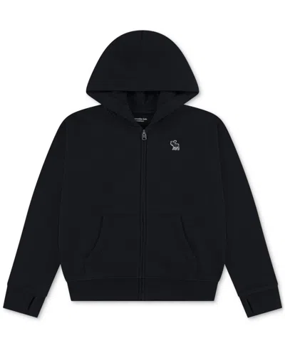 Abercrombie Boys Essential Full Zip Hoodie In Black