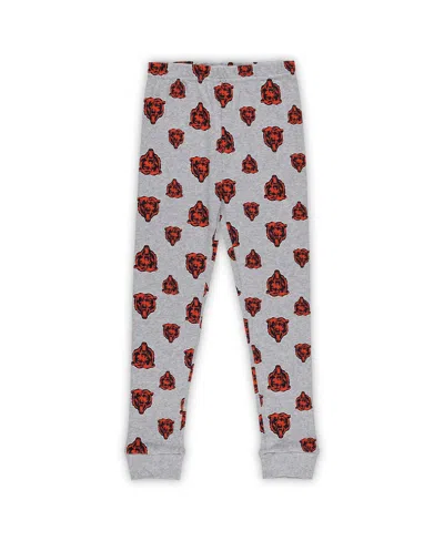 Outerstuff Preschool 2-piece Heather Gray Chicago Bears Long Sleeve T-shirt And Pants Sleep Set In Gray