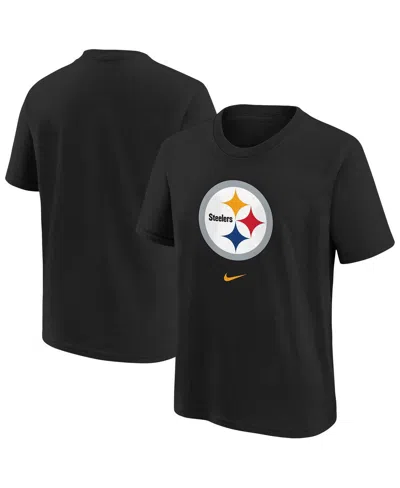 Nike Big Boys And Girls Black Pittsburgh Steelers Primary Logo Legend T-shirt In Black