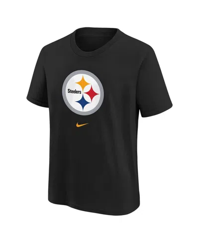 Nike Big Boys And Girls Black Pittsburgh Steelers Primary Logo Legend T-shirt In Black