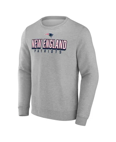 Fanatics Men'sâ Heathered Gray New England Patriots Bold Move Pullover Sweatshirt In Gray