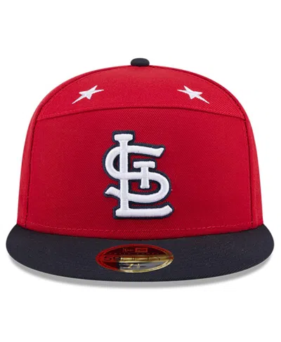New Era Men's Red/navy St. Louis Cardinals 2025 Mlb All-star Game Side Patch 59fifty Fitted Hat