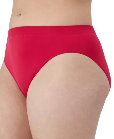 Bali One Smooth U All-over Smoothing Hi Cut Brief Underwear 2362 In Red