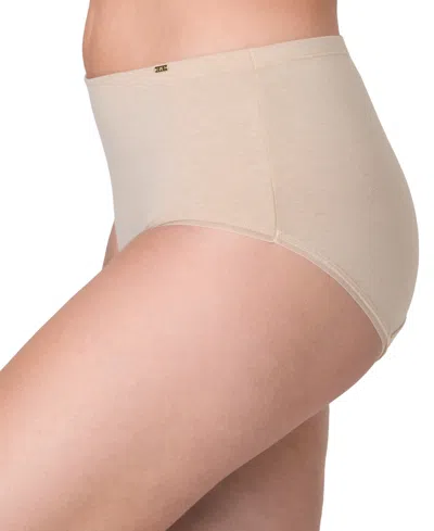 Bali Women's Lux Cotton Essentials High-cut Underwear Dflehc In Neutral