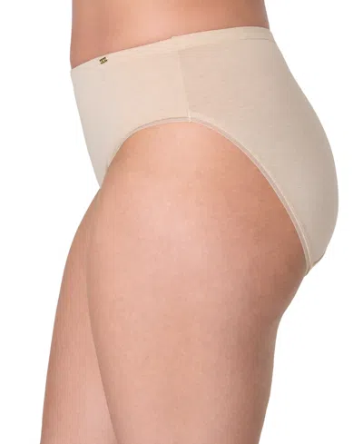 Bali Women's Lux Cotton Essentials High-cut Underwear Dflehc In Neutral