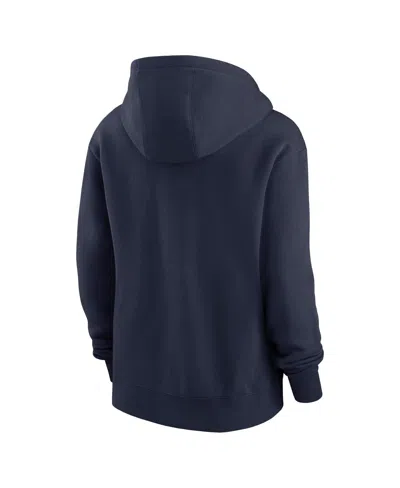 Nike Navy New England Patriots Wordmark Club Fleece Pullover Hoodie