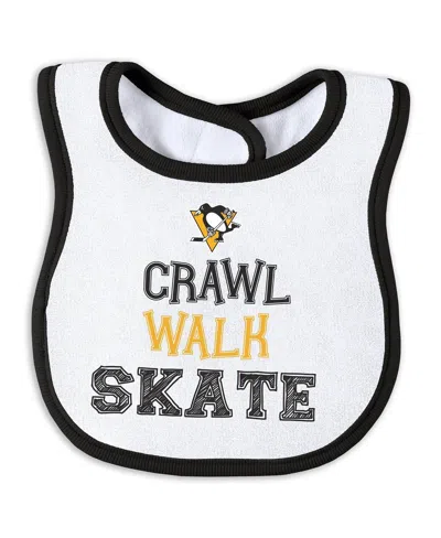 Wear By Erin Andrews Baby Boys And Girls Pittsburgh Penguins Sleep And Play Sleeper With Bib Set In White