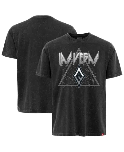Sportiqe Men's And Women'sâ Black Las Vegas Aces Rock Roll Collection Angus Mineral Wash Premium T-shirt