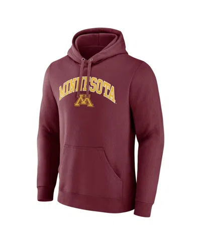 Fanatics Men's Maroon Minnesota Golden Gophers Arched Logo Pullover Hoodie In Burgundy