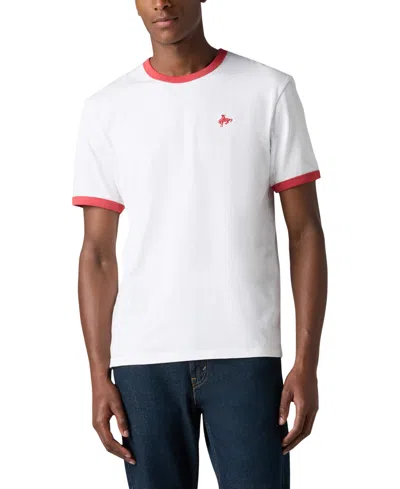 Levi's Retro Embroidered Ringer Tee In White