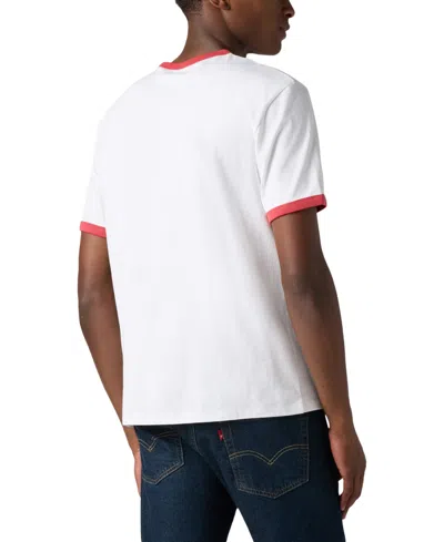 Levi's Retro Embroidered Ringer Tee In White