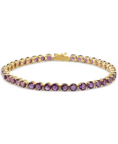 Macy's Amethyst Classic Tennis Bracelet (7-3/8 Ct. T.w.) In 14k Gold