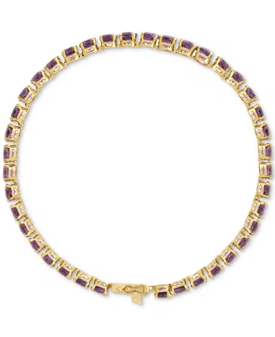 Macy's Amethyst Classic Tennis Bracelet (7-3/8 Ct. T.w.) In 14k Gold