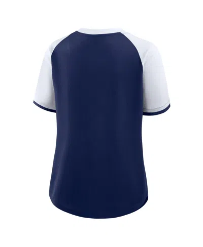 Fanatics Women's Navy/white Dallas Cowboys Height Advantage T-shirt